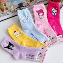 Load image into Gallery viewer, Sanrio Characters ultra-soft cozy warm Sleeping Socks: Cinnamoroll (Sky)