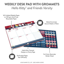 Load image into Gallery viewer, Hello Kitty and Friends Varsity Weekly Desk Pad