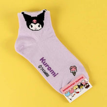 Load image into Gallery viewer, Sanrio Boucle Characters Face Cotton Ankle Crew Socks : Hello Kitty