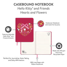 Load image into Gallery viewer, Hello Kitty & Friends Hearts and Flowers Casebound Notebook