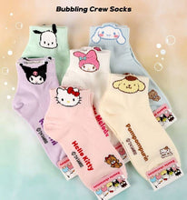 Load image into Gallery viewer, Sanrio Boucle Characters Face Cotton Ankle Crew Socks : Hello Kitty