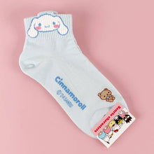 Load image into Gallery viewer, Sanrio Boucle Characters Face Cotton Ankle Crew Socks : Hello Kitty