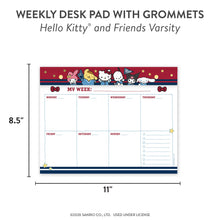 Load image into Gallery viewer, Hello Kitty and Friends Varsity Weekly Desk Pad
