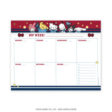 Load image into Gallery viewer, Hello Kitty and Friends Varsity Weekly Desk Pad
