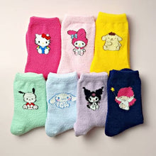 Load image into Gallery viewer, Sanrio Characters ultra-soft cozy warm Sleeping Socks: Cinnamoroll (Sky)
