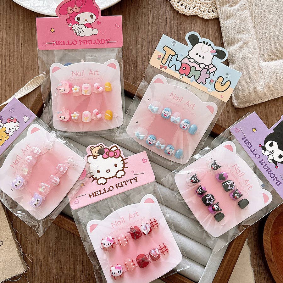 Cartoon Character Nail Art Stickers for Kids - Cute Pastel Designs: 1 ...
