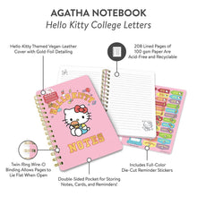 Load image into Gallery viewer, Hello Kitty College Letters Agatha Notebook
