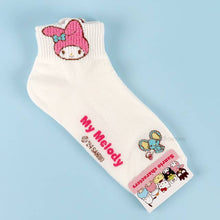 Load image into Gallery viewer, Sanrio Boucle Characters Face Cotton Ankle Crew Socks : Hello Kitty
