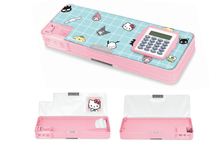 Load image into Gallery viewer, Hello Kitty and Friends Blue Grid Pencil Case
