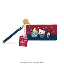 Load image into Gallery viewer, Hello Kitty and Friends Varsity Pencil Pouch with Wrist Strap &amp; Decorative Pull
