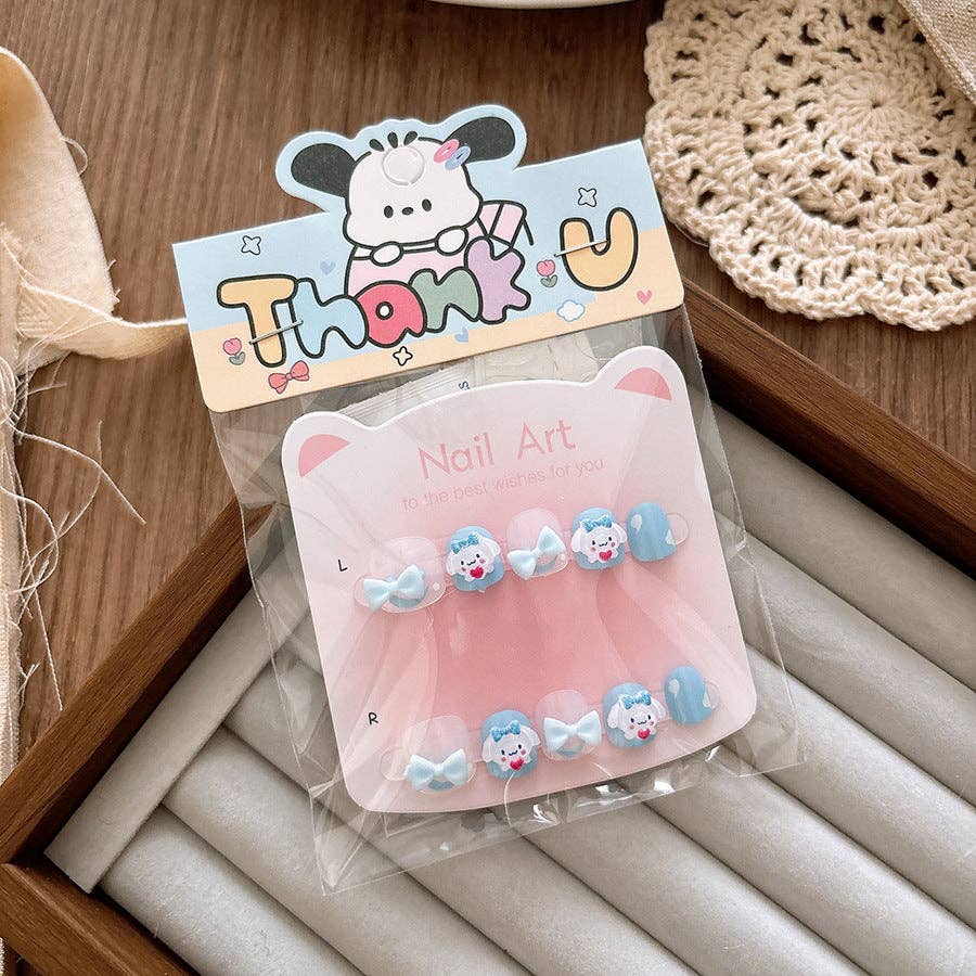 Cartoon Character Nail Art Stickers for Kids - Cute Pastel Designs: 4 ...